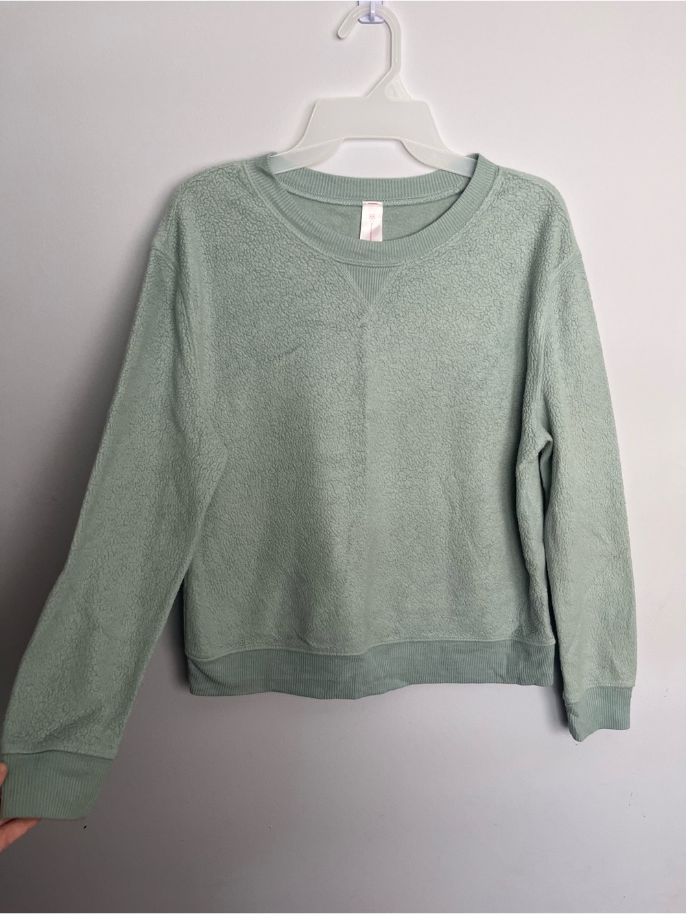 Light Sage Women's Crewneck Fleece Sweater